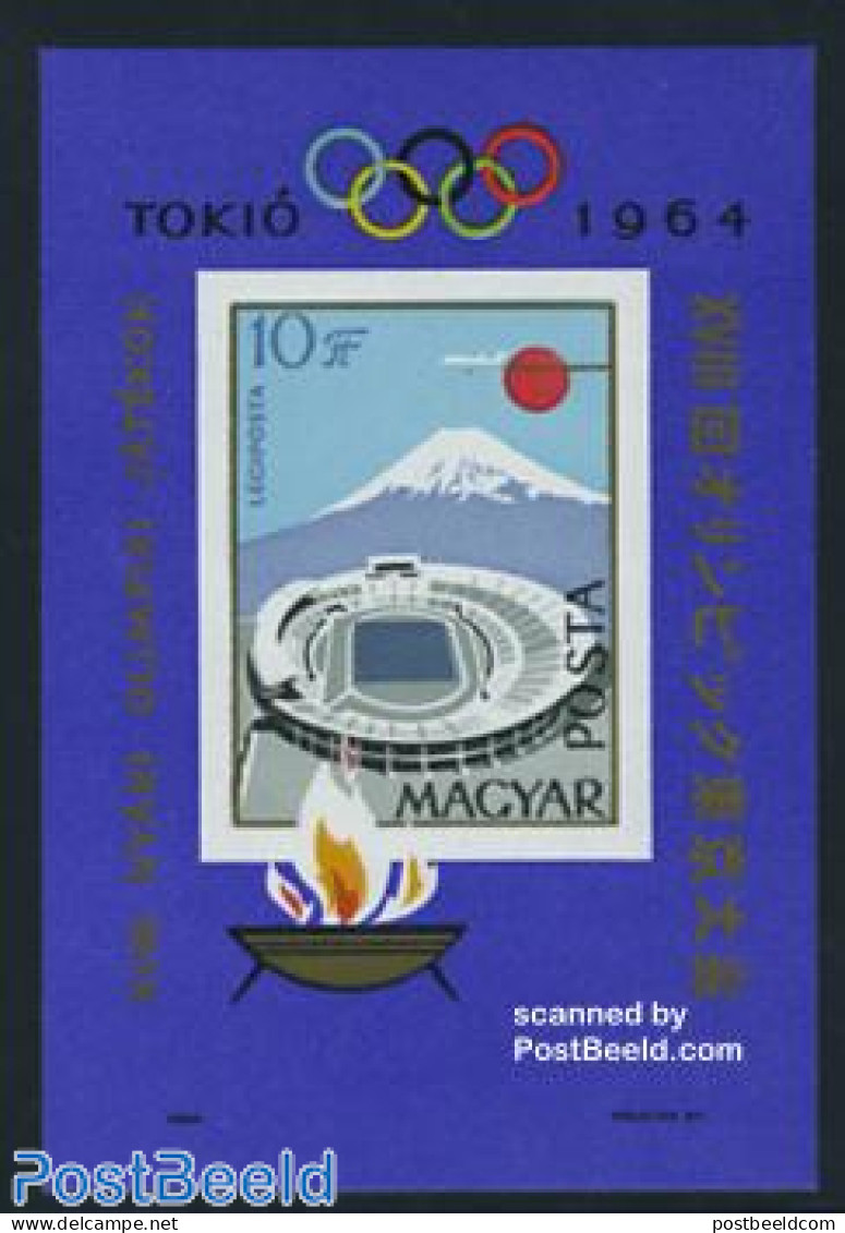 Hungary 1964 Olympic Games Tokyo S/s Imperforated, Mint NH, Sport - Mountains & Mountain Climbing - Olympic Games - Ongebruikt