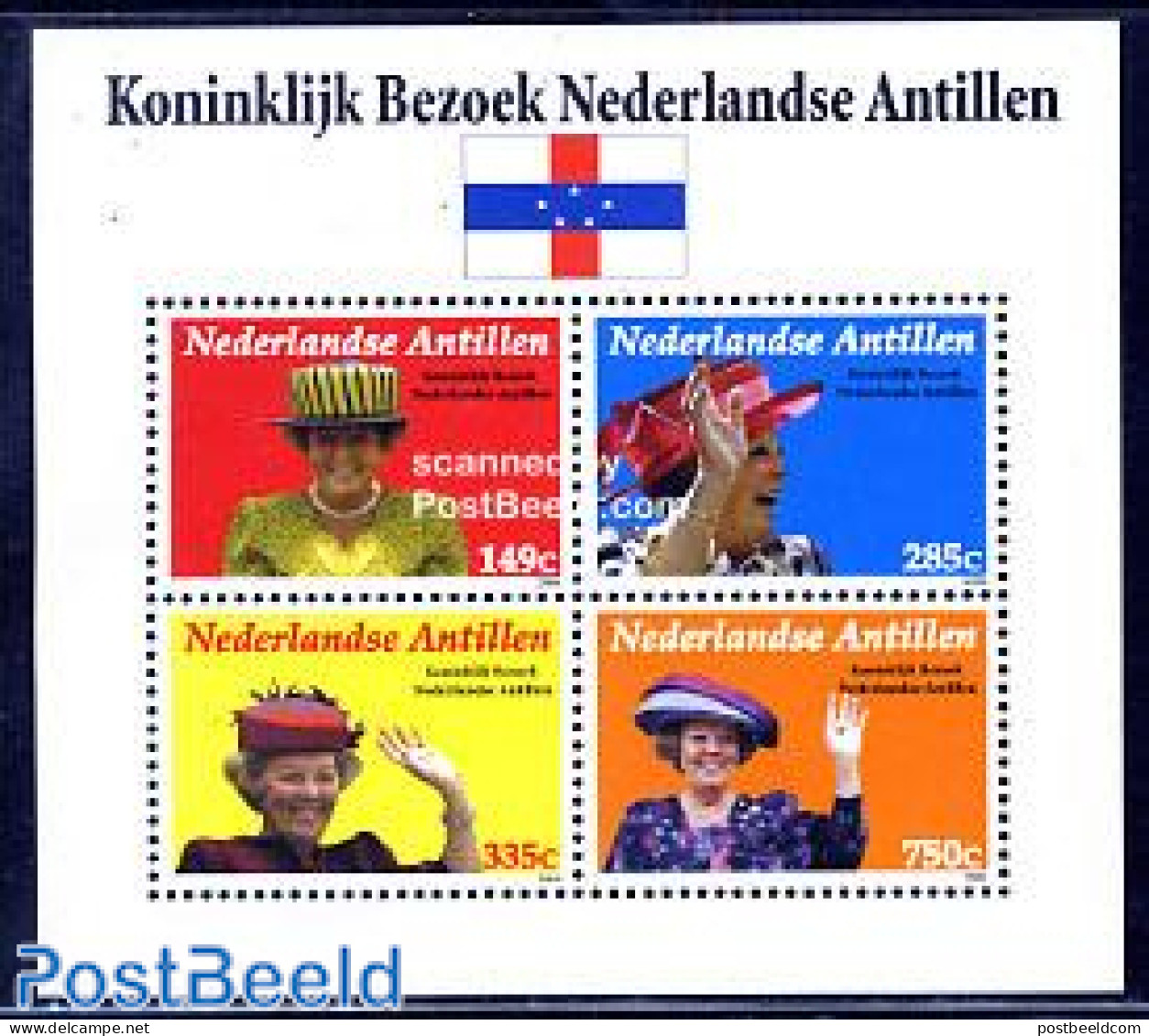 Netherlands Antilles 2006 Queen Beatrix 4v M/s, Mint NH, History - Kings & Queens (Royalty) - Royalties, Royals