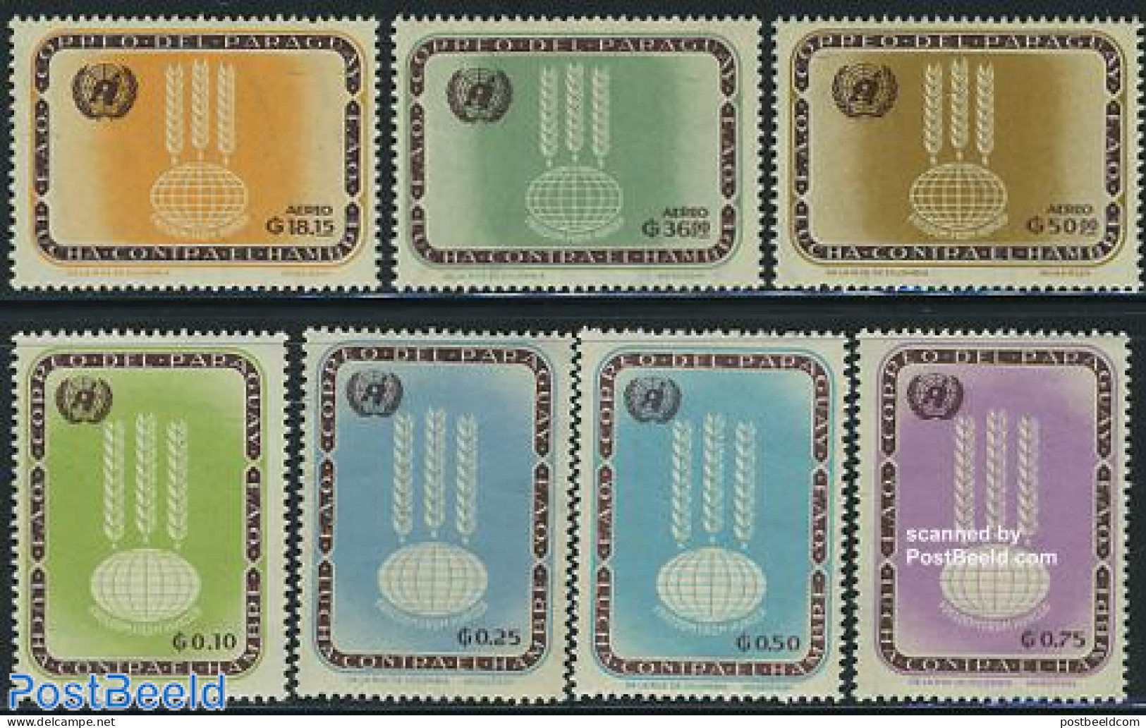 Paraguay 1963 Freedom From Hunger 7v, Mint NH, Health - Food & Drink - Freedom From Hunger 1963 - Alimentazione