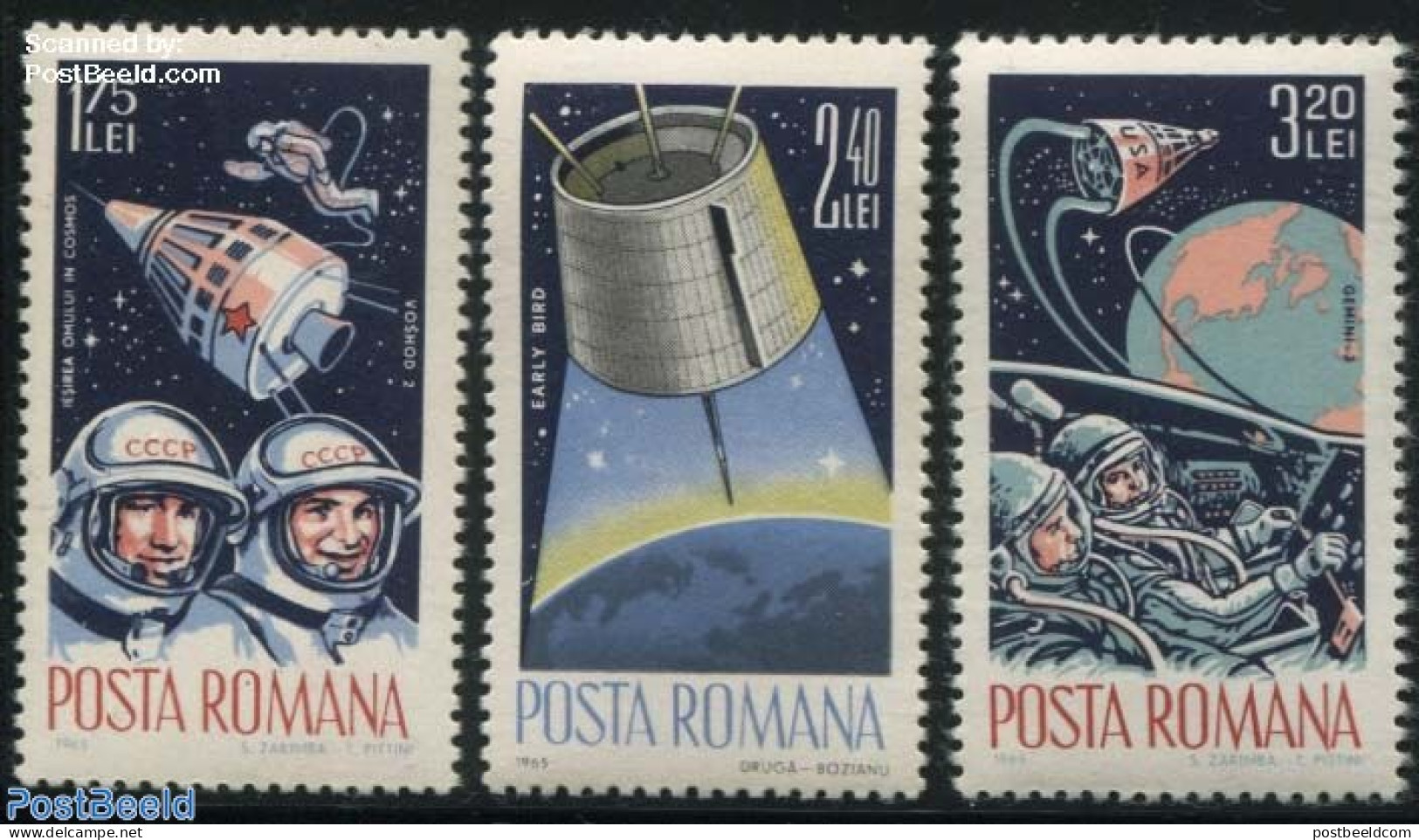 Romania 1965 Space 3v, Mint NH, Transport - Space Exploration - Neufs