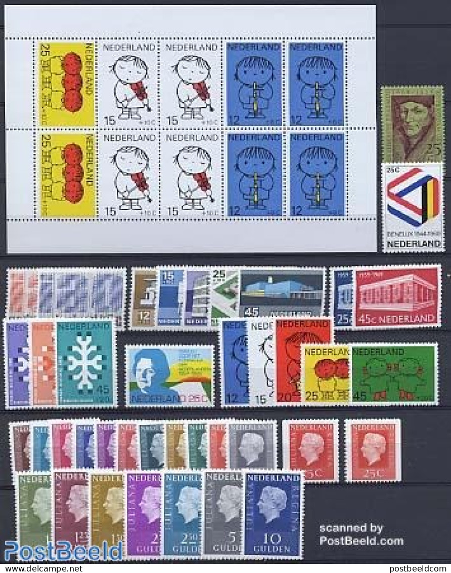 Netherlands 1969 Yearset 1969 (40v+1s/s), Mint NH, Various - Yearsets (by Country) - Nuevos
