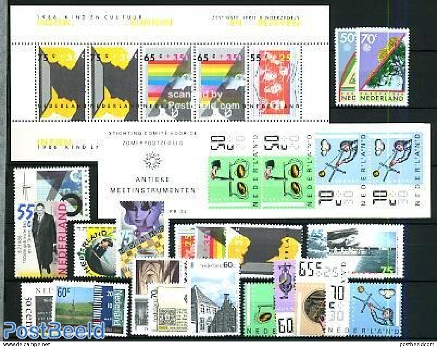 Netherlands 1986 Yearset 1986 (20v+1s/s+1bklt), Mint NH, Various - Yearsets (by Country) - Neufs