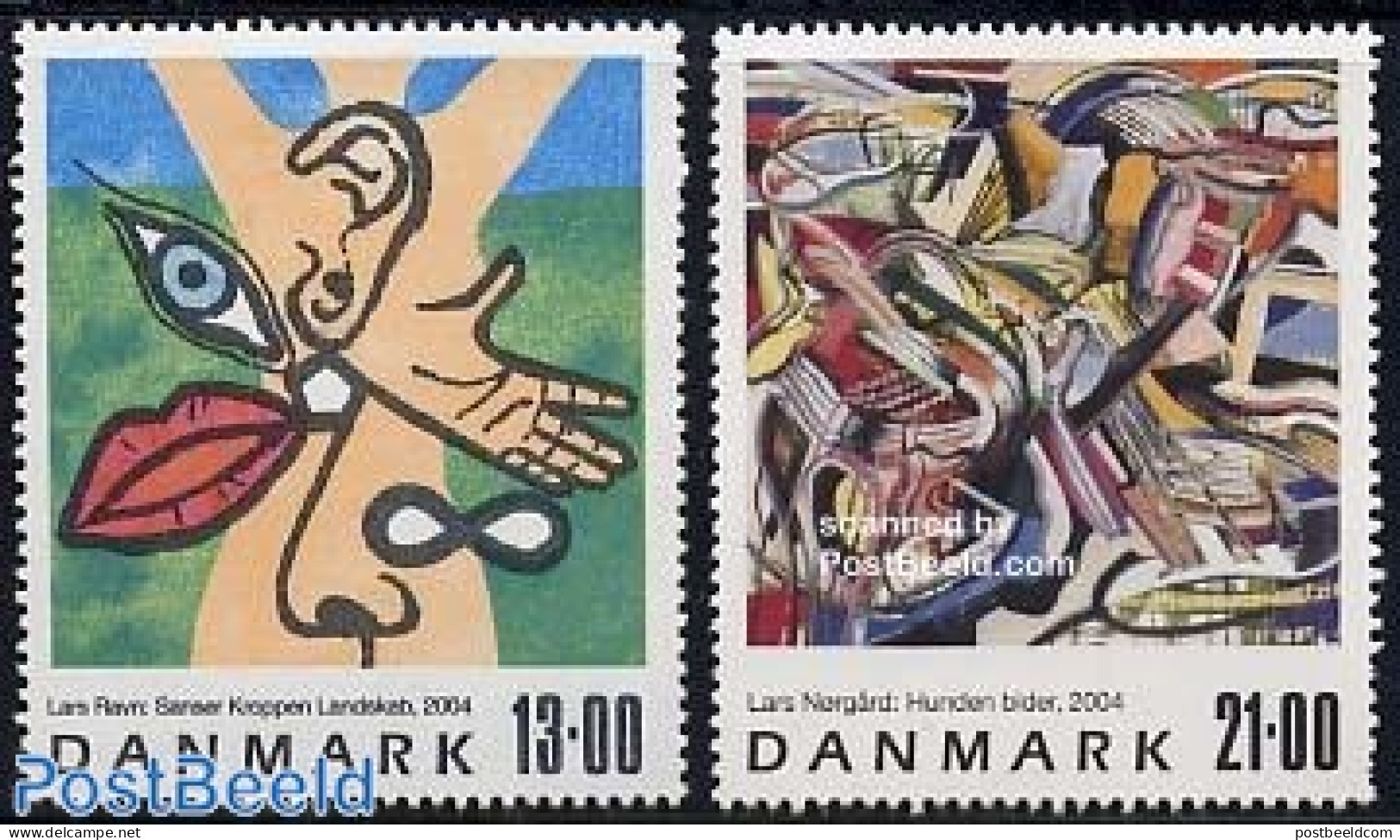 Denmark 2004 Art 2v, Mint NH, Art - Modern Art (1850-present) - Paintings - Ongebruikt