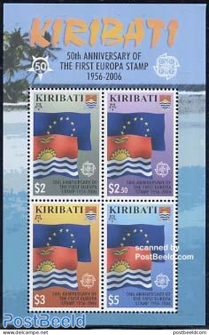 Kiribati 2006 50 Years Europa Stamps S/s, Mint NH, History - Europa Hang-on Issues - Flags - Idee Europee