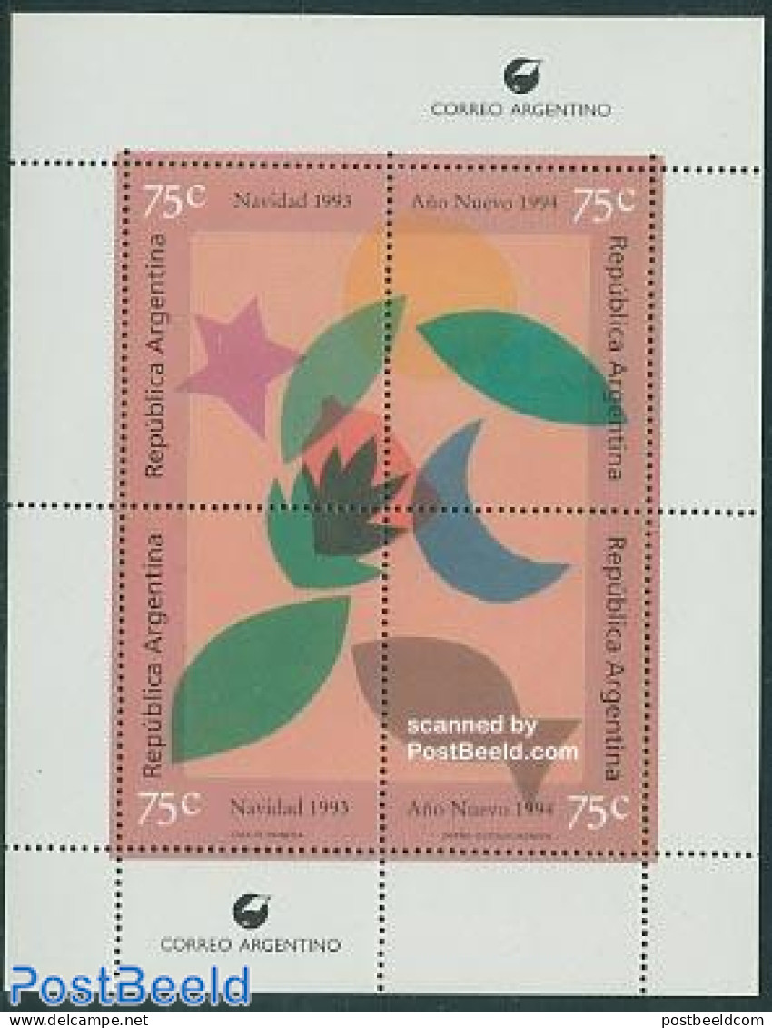 Argentina 1993 Christmas S/s, Mint NH, Religion - Christmas - Unused Stamps