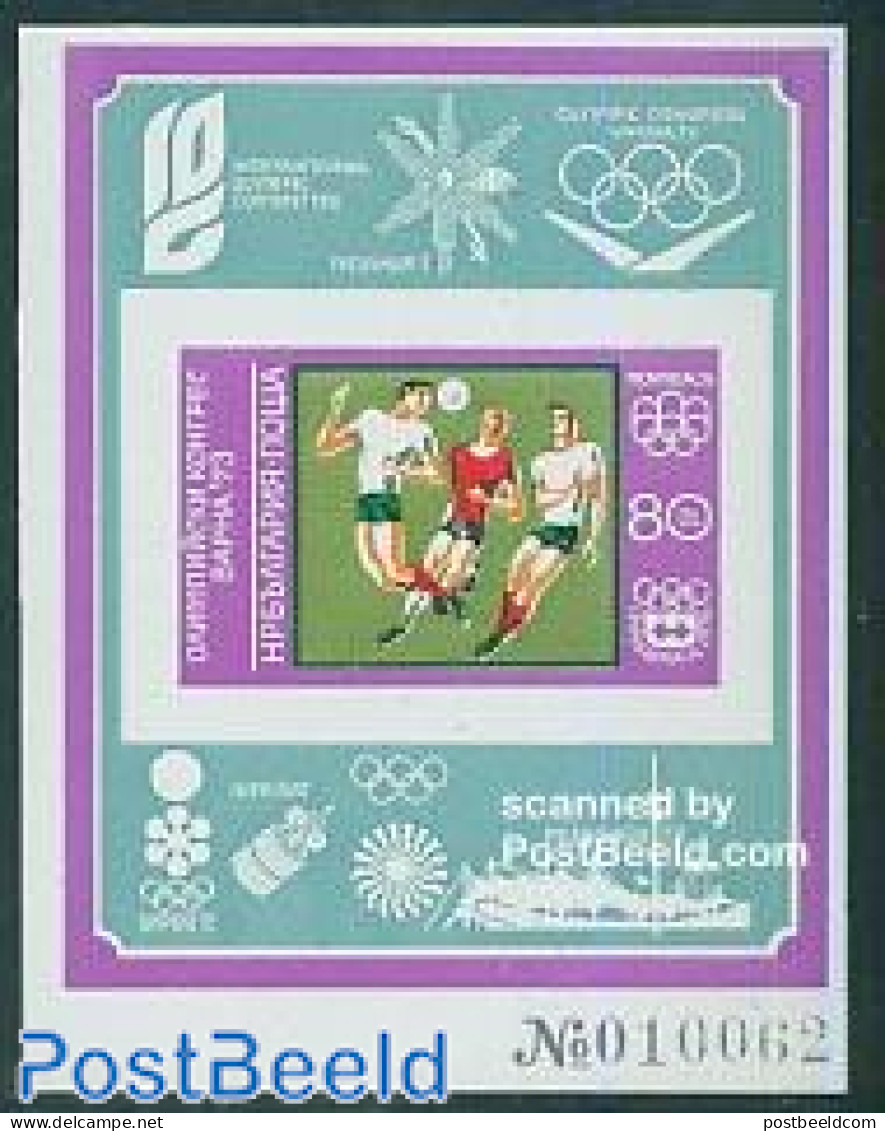 Bulgaria 1973 Olympic Congress S/s, Mint NH, Sport - Football - Olympic Games - Unused Stamps