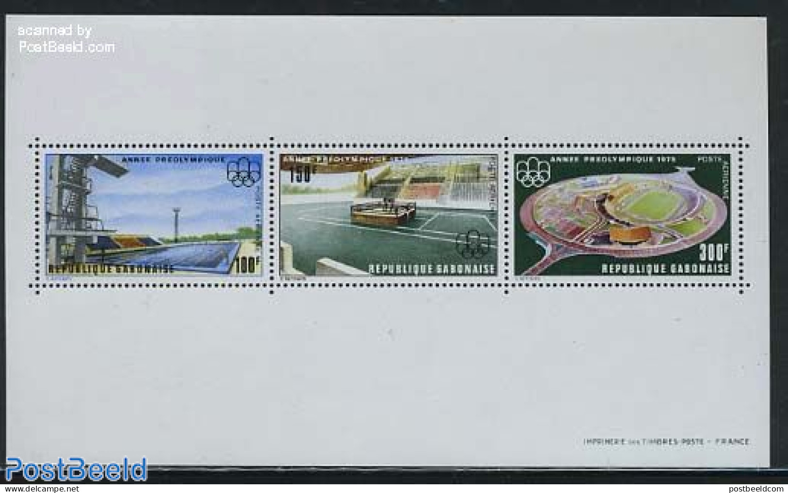 Gabon 1975 Pre Olympic Year S/s, Mint NH, Sport - Boxing - Olympic Games - Swimming - Unused Stamps