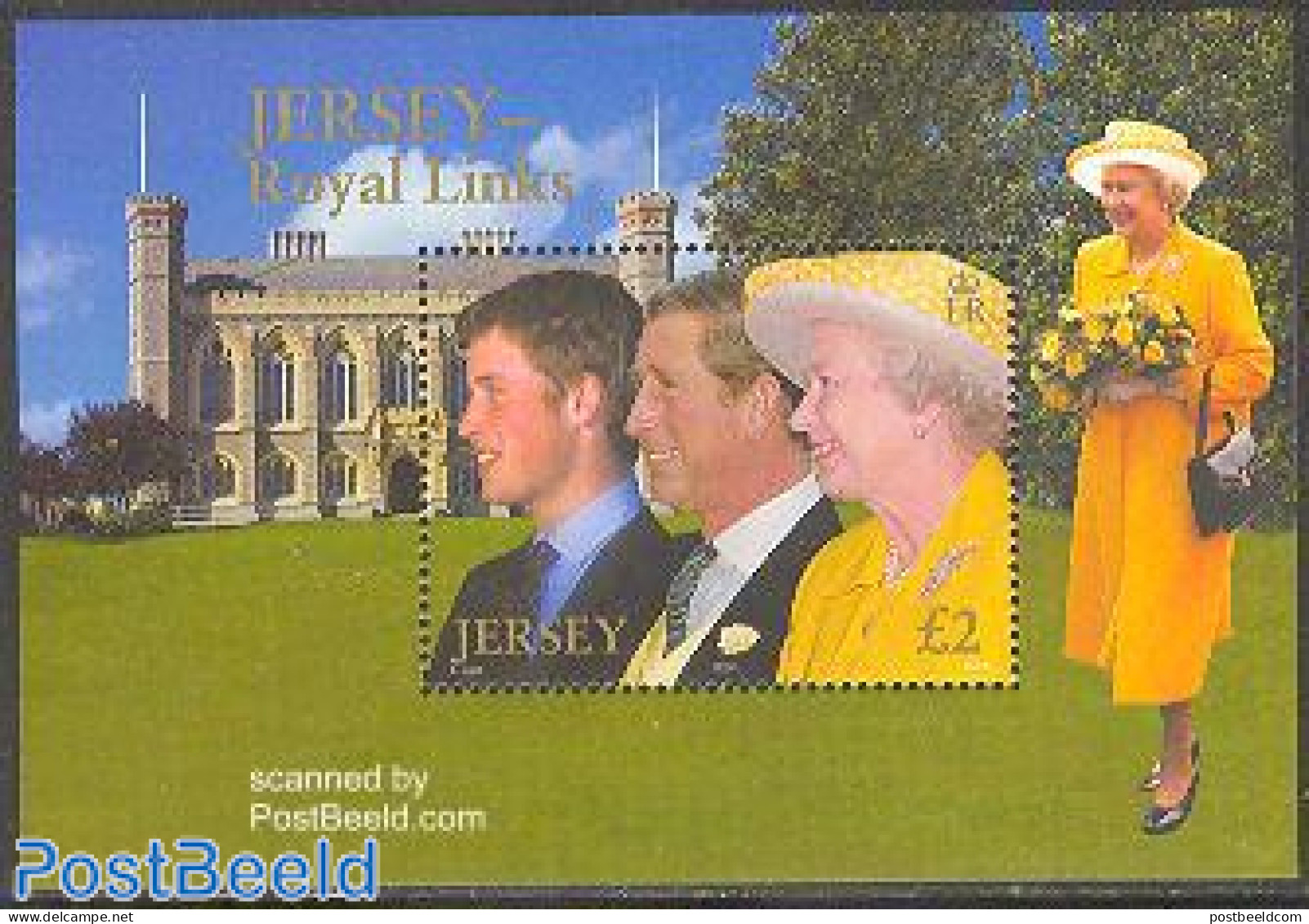 Jersey 2003 Royal Links S/s, Mint NH, History - Kings & Queens (Royalty) - Royalties, Royals