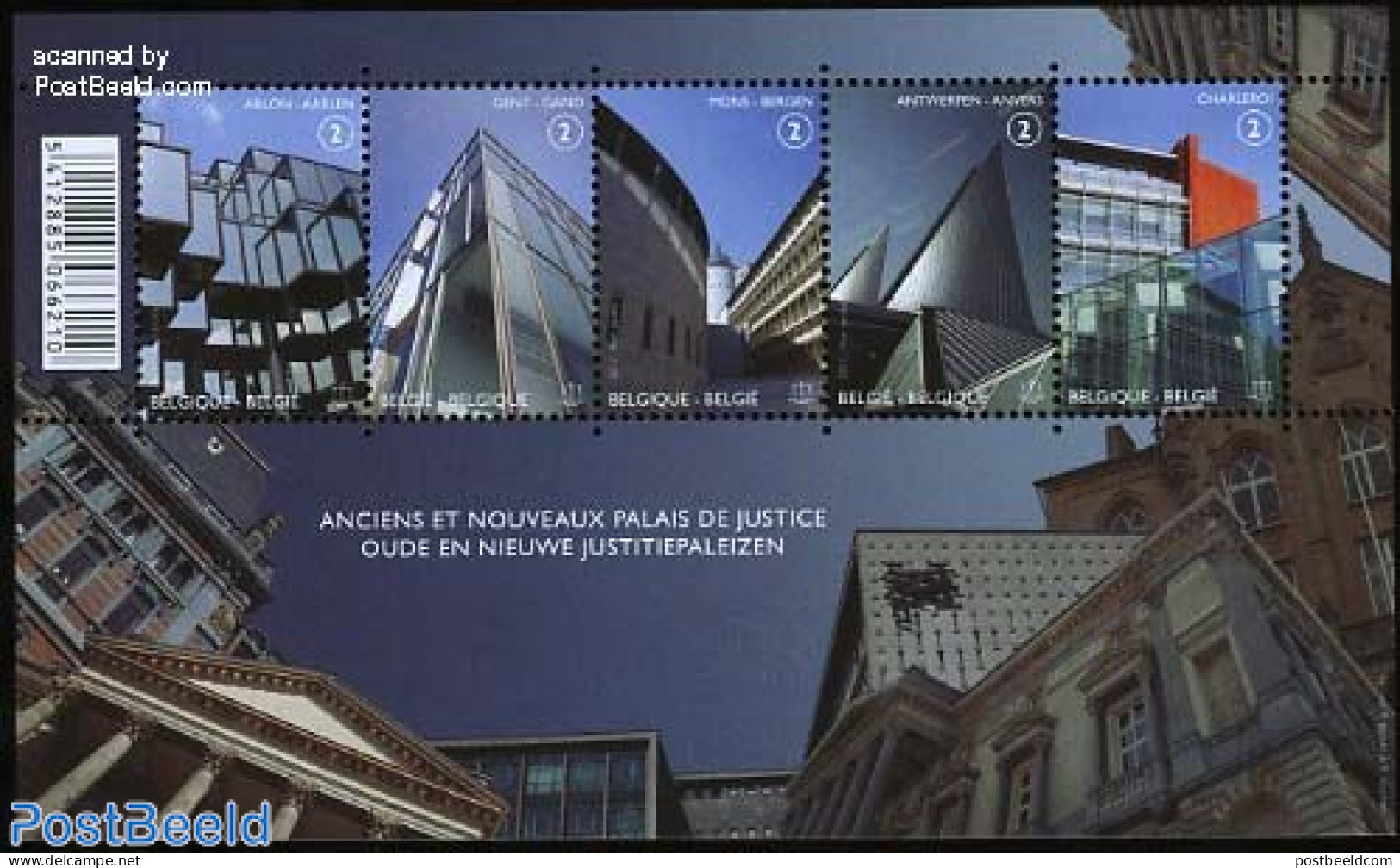 Belgium 2011 New Palaces Of Justice %v M/s, Mint NH, Various - Justice - Art - Modern Architecture - Ongebruikt