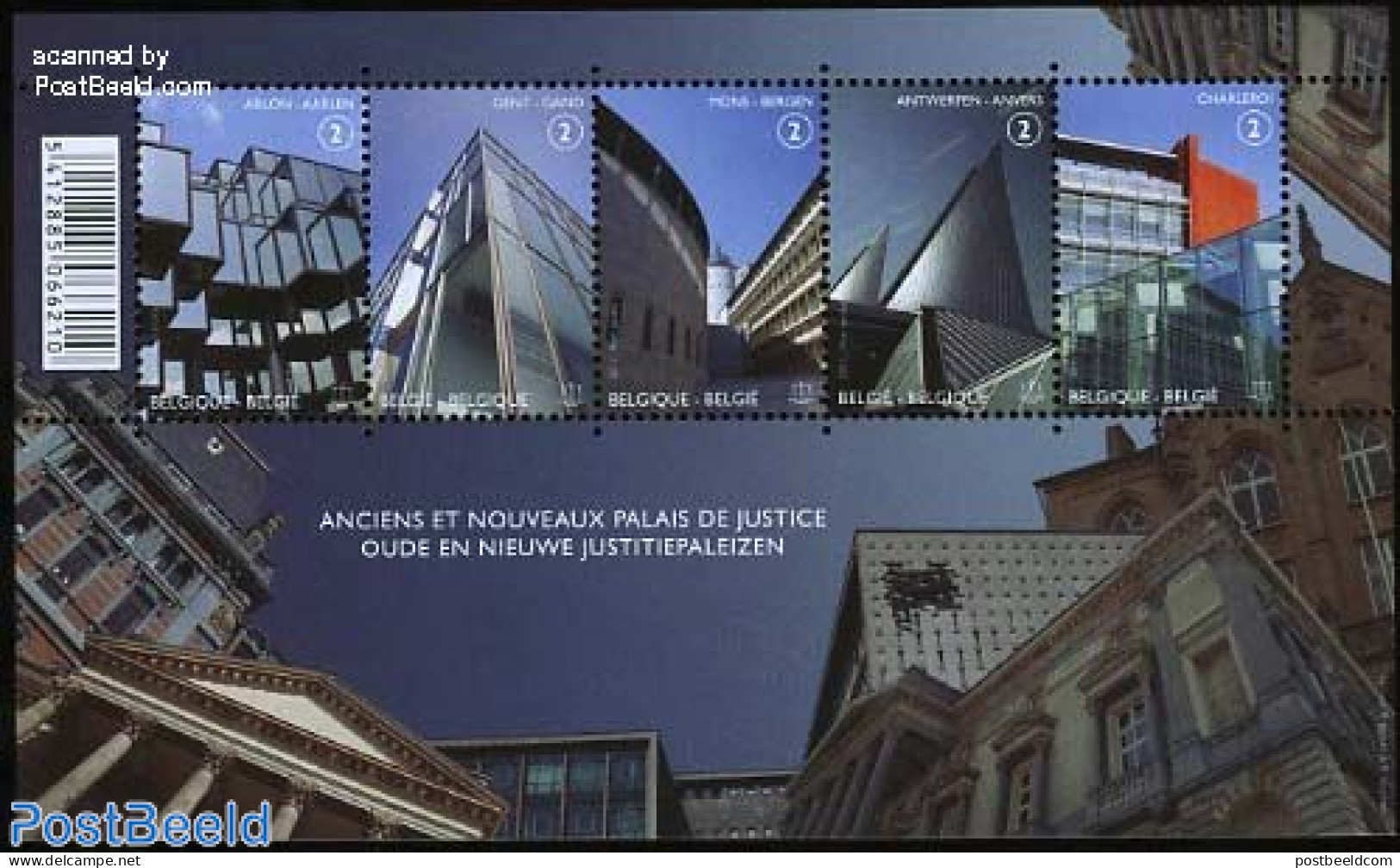 Belgium 2011 New Palaces Of Justice %v M/s, Mint NH, Various - Justice - Art - Modern Architecture - Neufs