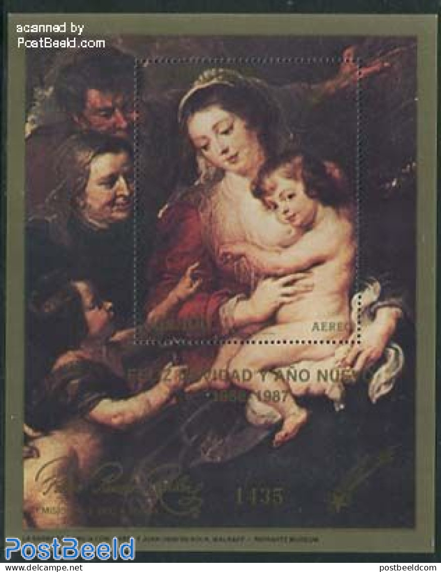 Paraguay 1987 Christmas, Rubens Painting S/s, Mint NH, Religion - Christmas - Art - Paintings - Rubens - Noël