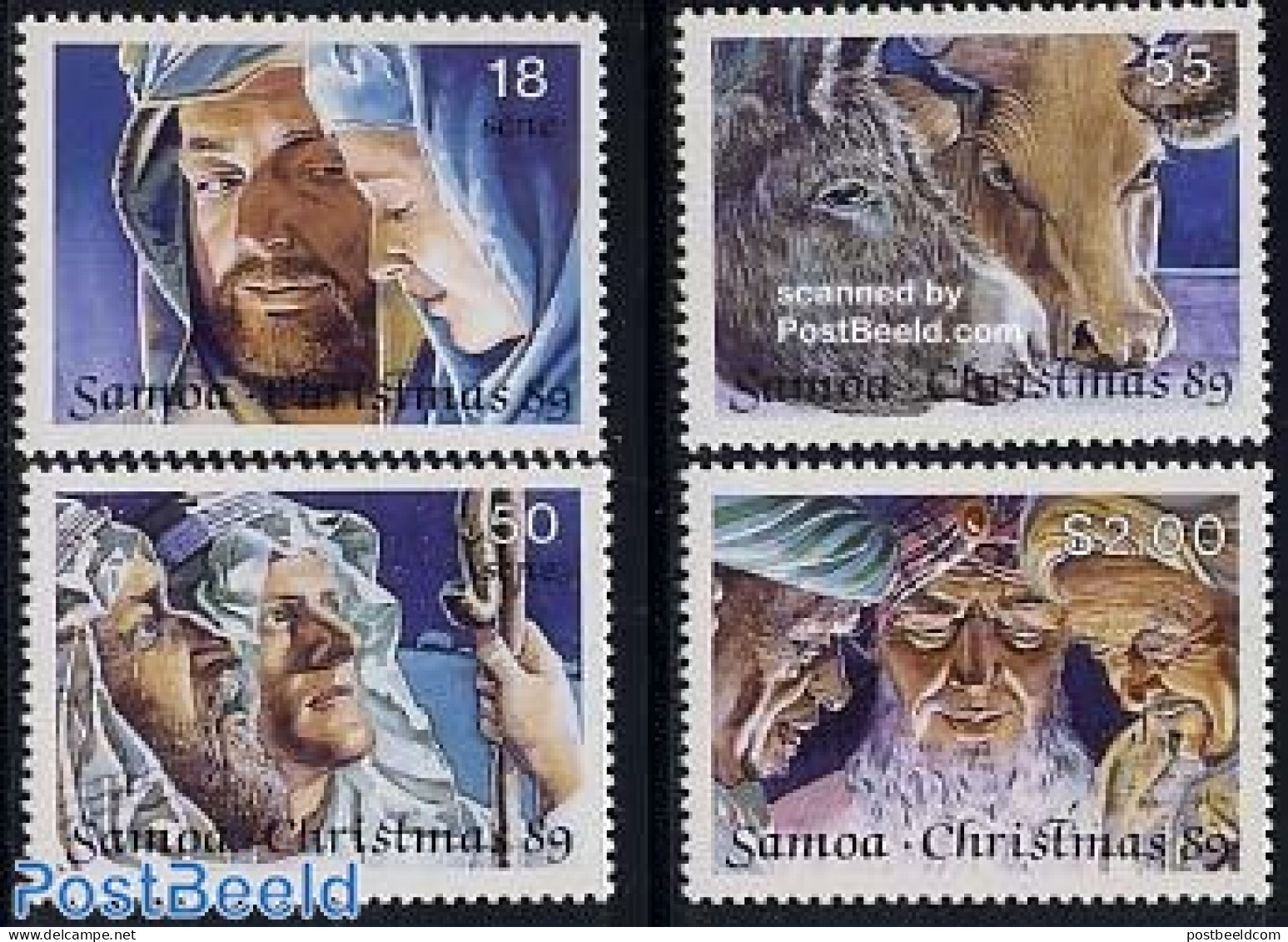 Samoa 1989 Christmas 4v, Mint NH, Religion - Christmas - Noël