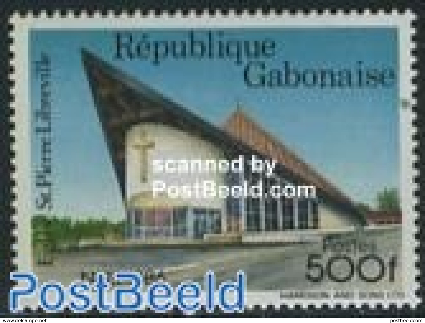 Gabon 1986 Christmas 1v, Mint NH, Religion - Christmas - Churches, Temples, Mosques, Synagogues - Unused Stamps