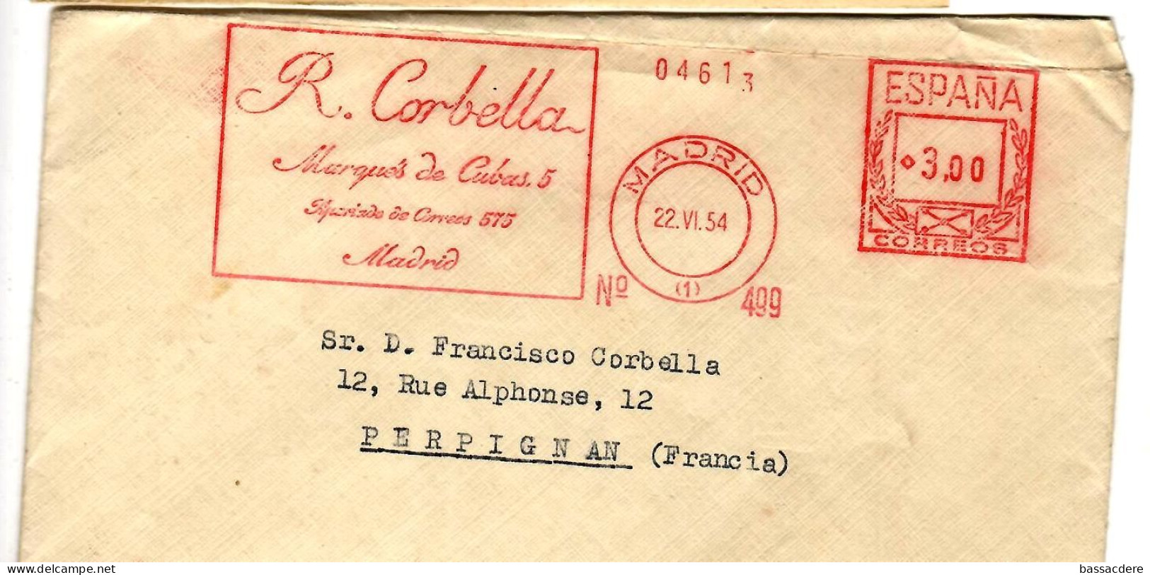 79675 -  EMA De MADRID - Storia Postale