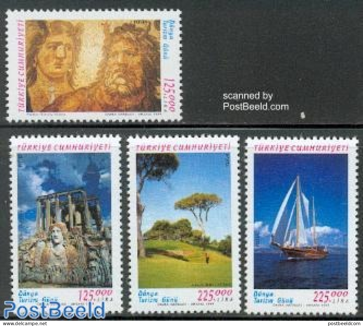 Türkiye 1999 Tourism 4v, Mint NH, History - Sport - Transport - Various - Archaeology - Golf - Ships And Boats - Tour.. - Other & Unclassified