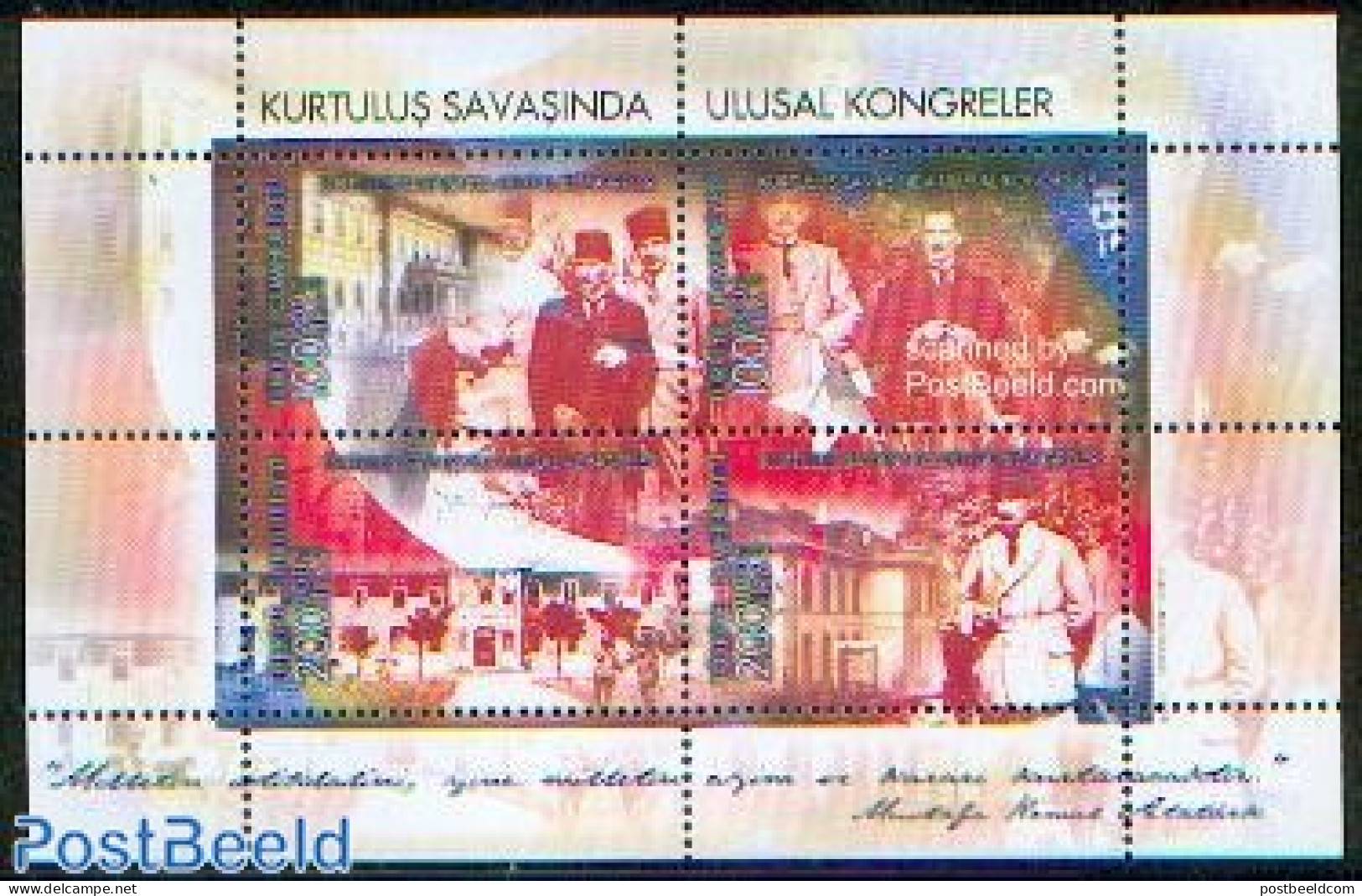 Türkiye 1999 Independence Congress S/s, Mint NH, History - History - Andere & Zonder Classificatie