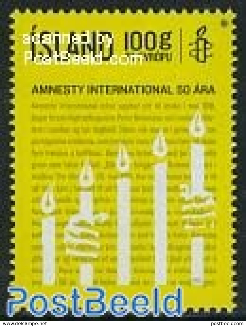 Iceland 2011 50 Years Amnesty International 1v, Mint NH, History - Various - Anti Racism - Justice - Ungebraucht