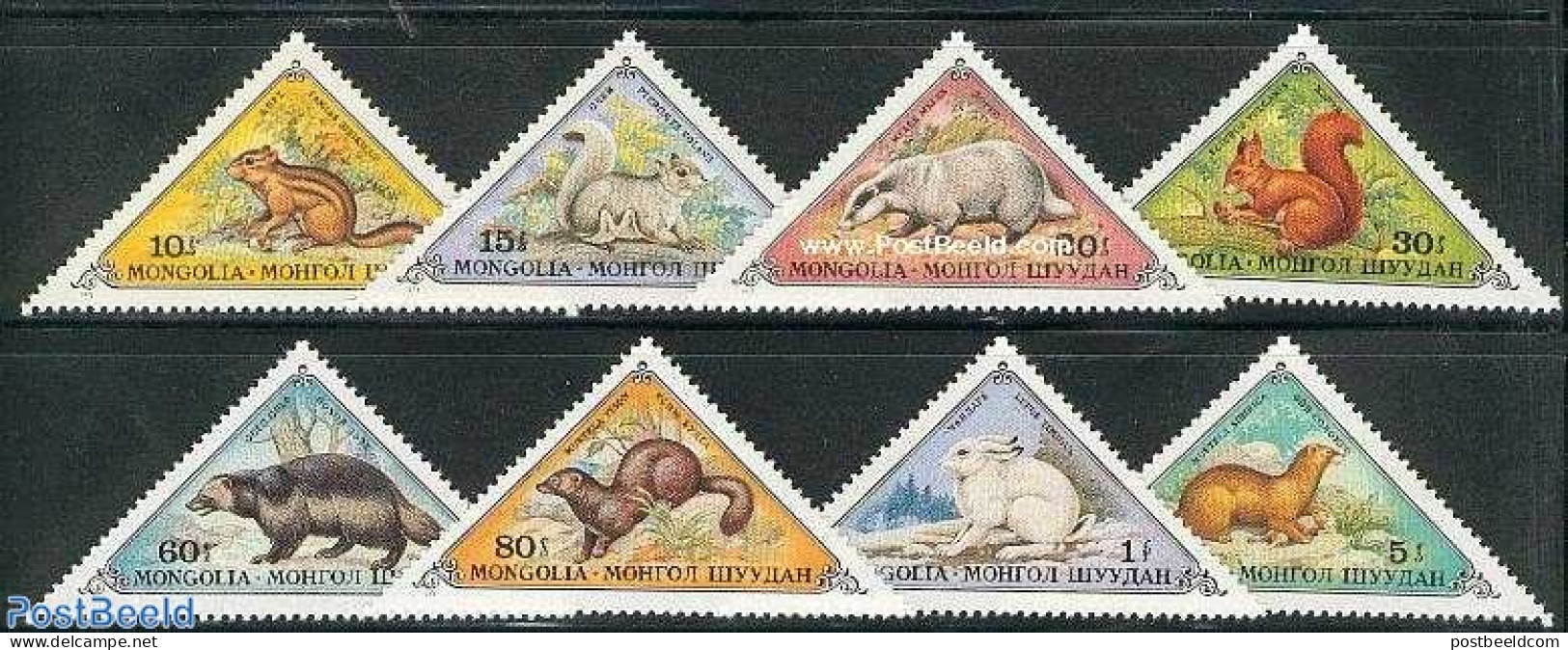 Mongolia 1973 Fur Animals 8v, Mint NH, Nature - Animals (others & Mixed) - Mongolia