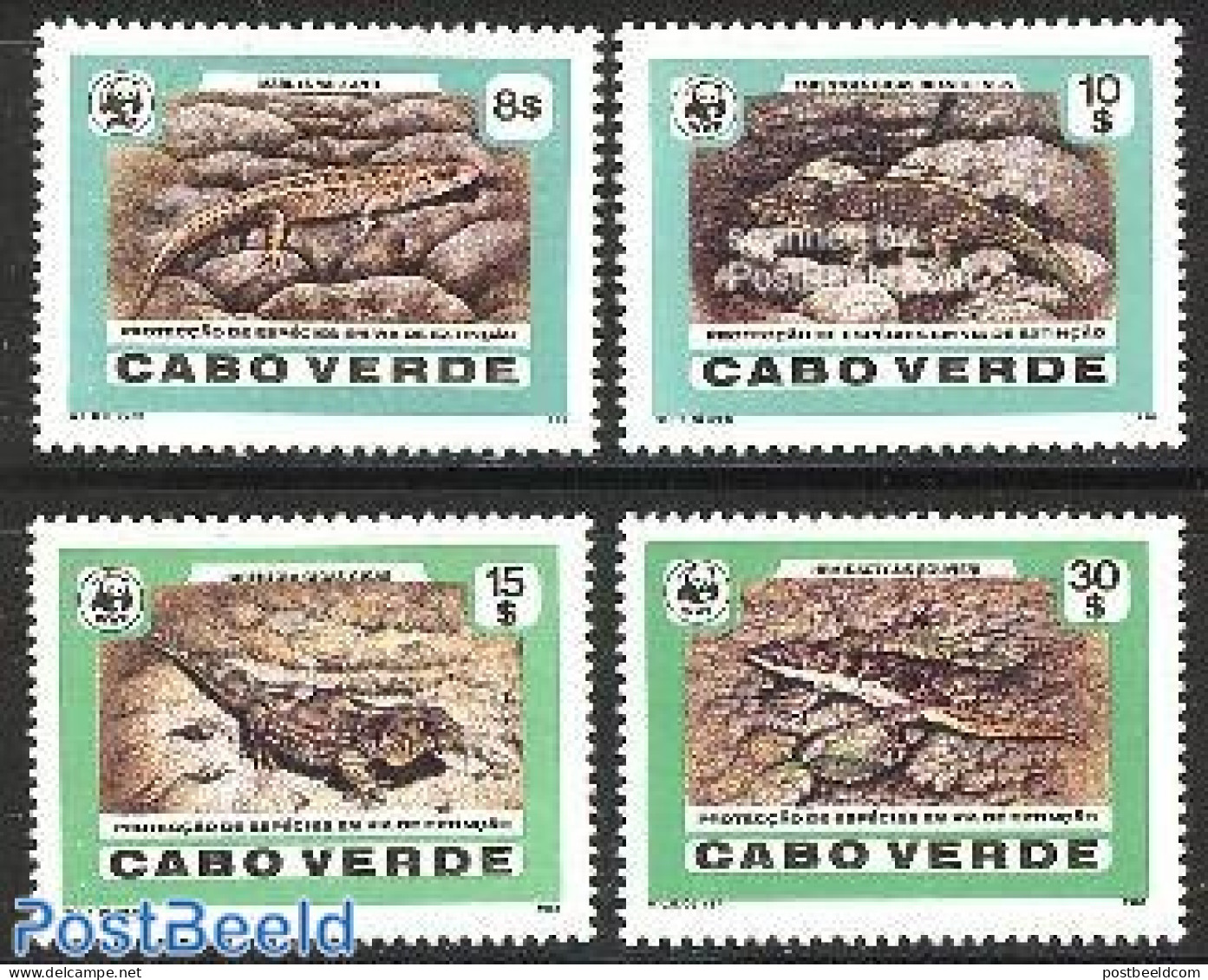 Cape Verde 1986 WWF 4v, Mint NH, Nature - Reptiles - World Wildlife Fund (WWF) - Kap Verde