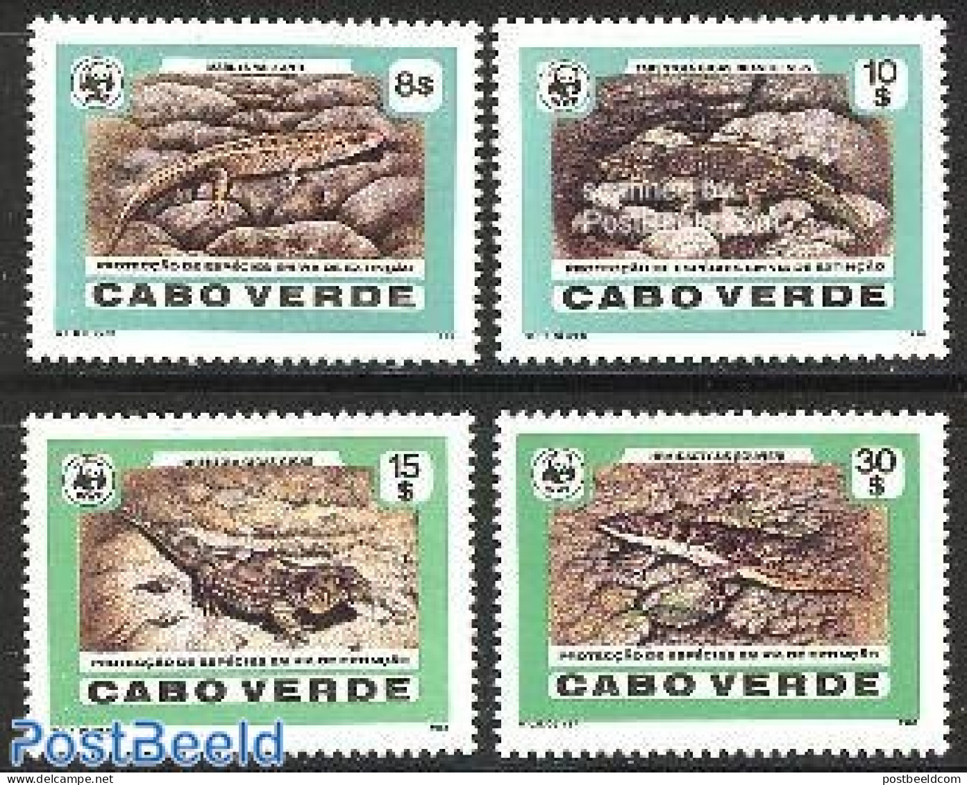 Cape Verde 1986 WWF 4v, Mint NH, Nature - Reptiles - World Wildlife Fund (WWF) - Isola Di Capo Verde