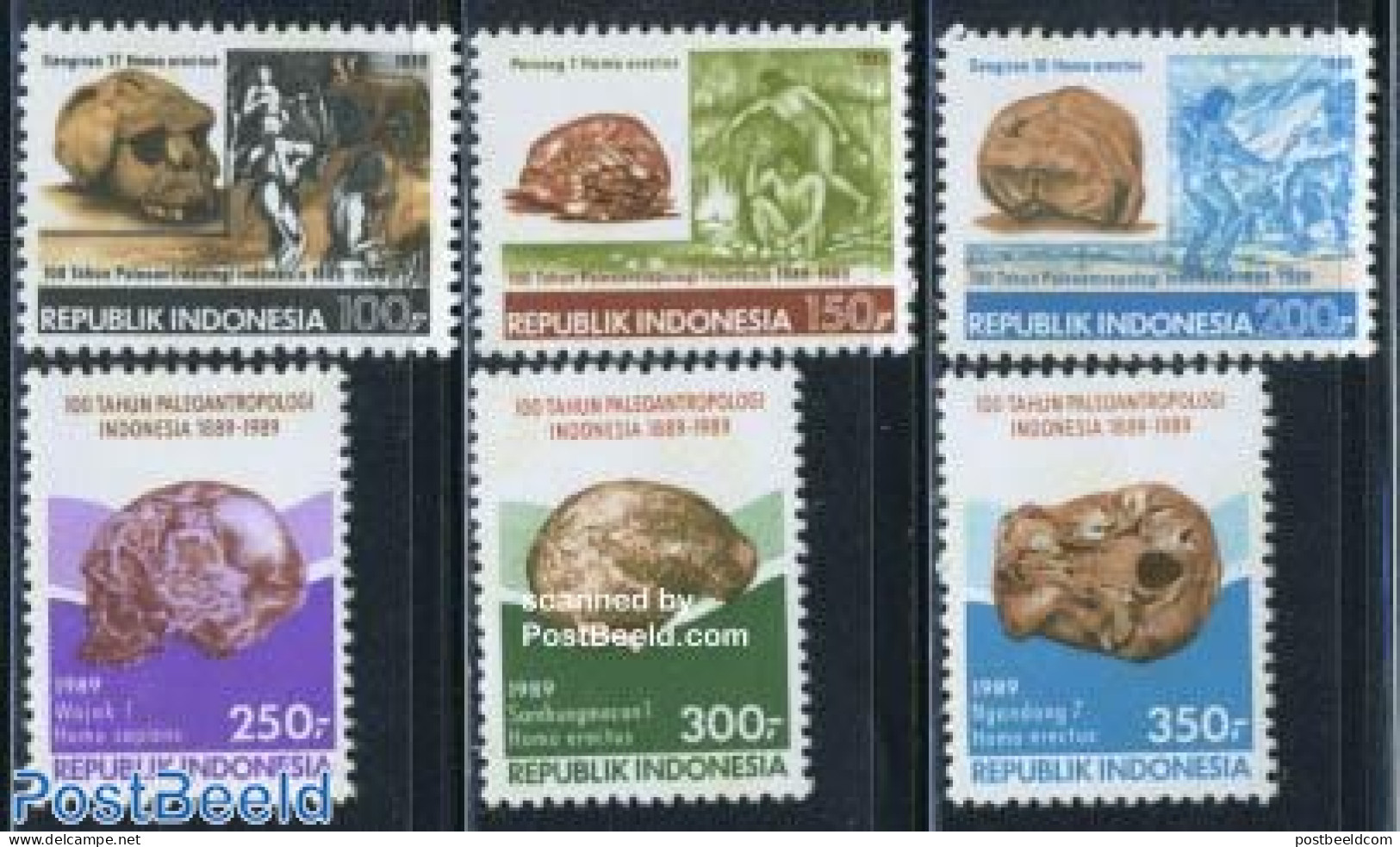 Indonesia 1989 Archaeology 6v, Mint NH, History - Nature - Archaeology - Prehistory - Archéologie