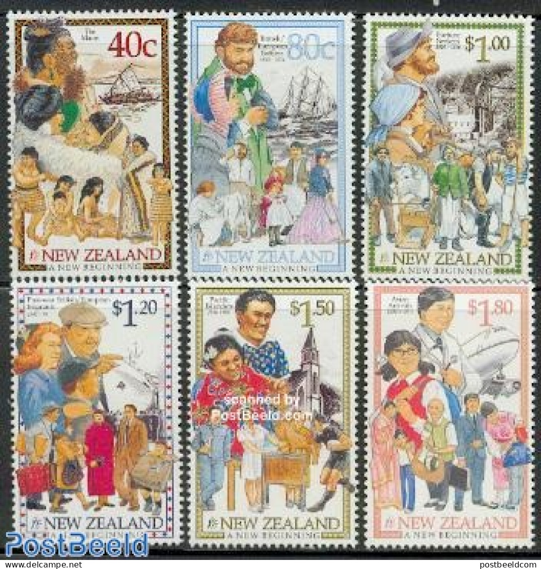 New Zealand 1998 Millennium, Immigrants 6v, Mint NH, Transport - Various - Aircraft & Aviation - Ships And Boats - New.. - Unused Stamps