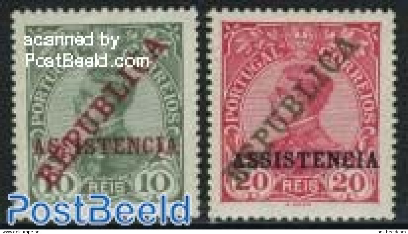Portugal 1911 ASSISTENCIA 2v, Unused (hinged) - Nuovi