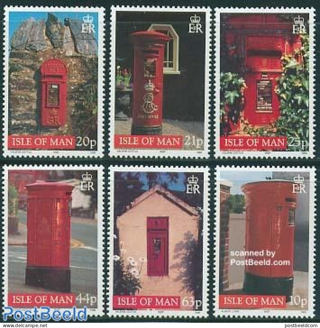 Isle Of Man 1999 Letter Boxes 6v, Mint NH, Mail Boxes - Post - Post