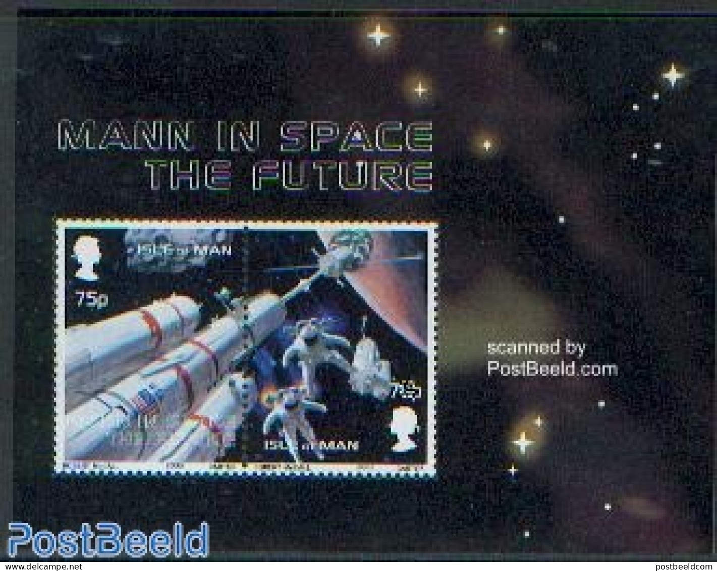 Isle Of Man 2003 Man In Space S/s, Mint NH, Transport - Space Exploration - Isola Di Man