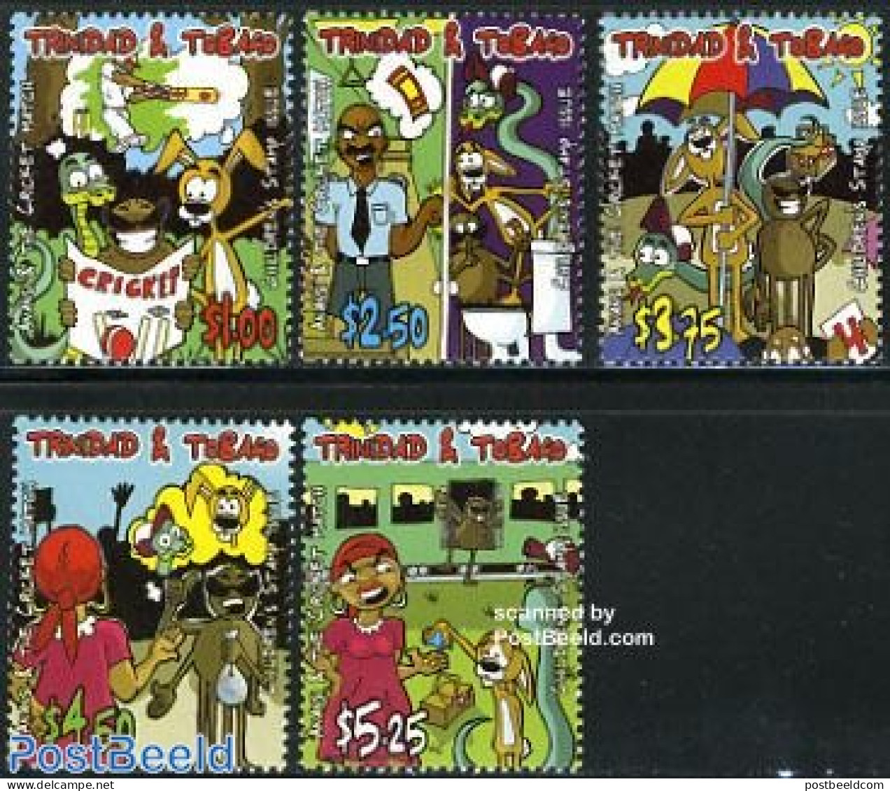 Trinidad & Tobago 2006 Anansi The Spider 5v, Mint NH, Art - Comics (except Disney) - Bandes Dessinées