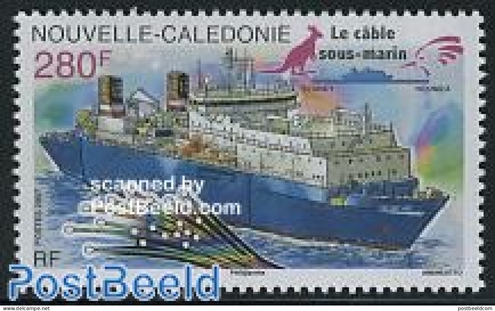 New Caledonia 2007 Underwater Cable 1v, Mint NH, Nature - Science - Transport - Animals (others & Mixed) - Telecommuni.. - Nuovi