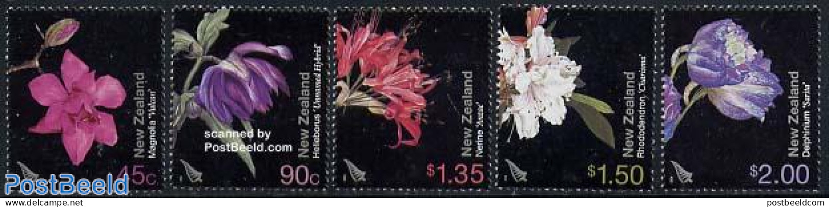 New Zealand 2004 Garden Flowers 5v, Mint NH, Nature - Flowers & Plants - Ungebraucht