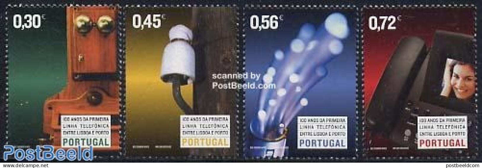 Portugal 2004 100 Years Telephone 4v, Mint NH, Science - Telecommunication - Telephones - Nuevos
