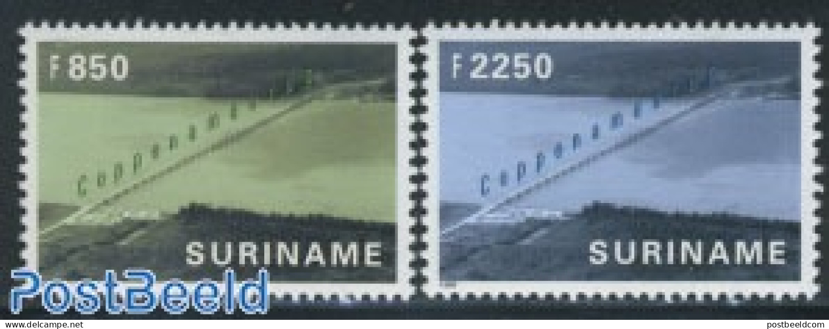 Suriname, Republic 1999 Coppaname River Bridge 2v, Mint NH, Art - Bridges And Tunnels - Puentes