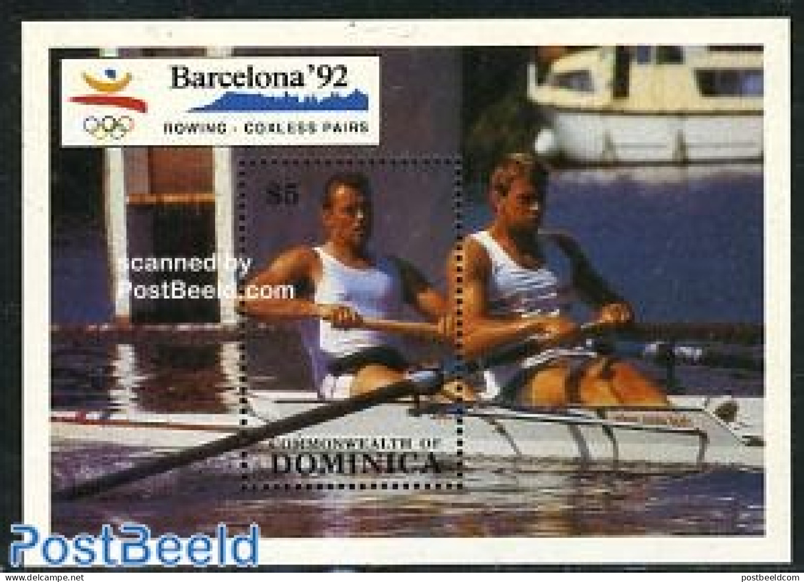 Dominica 1990 Olympic Games Barcelona S/s, Mint NH, Sport - Kayaks & Rowing - Olympic Games - Rowing