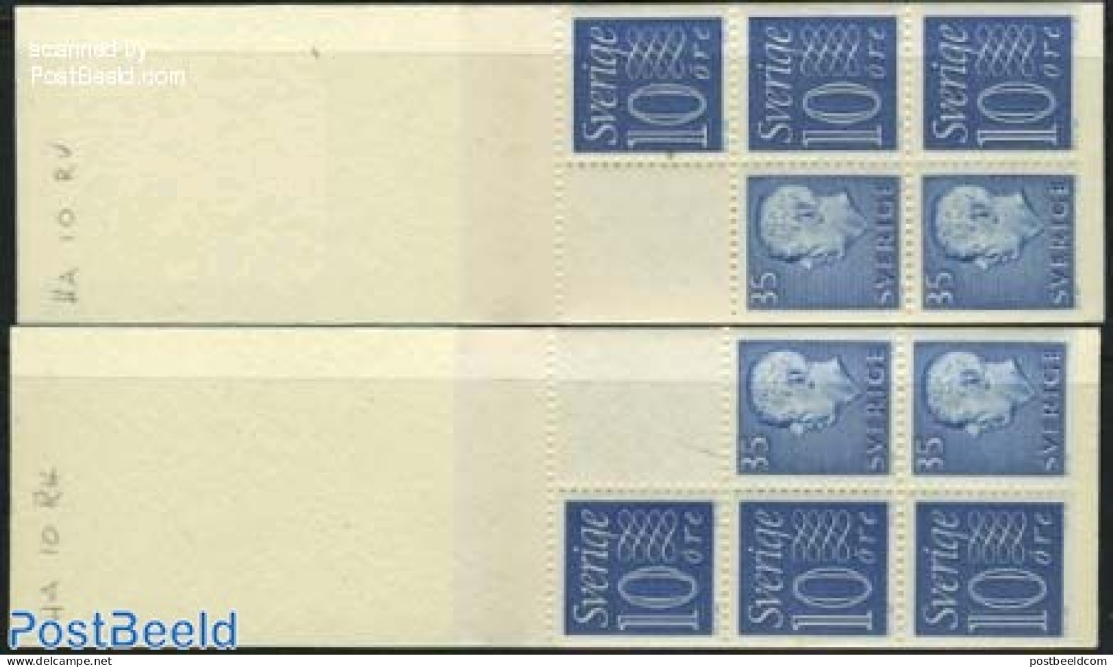 Sweden 1962 Definitives 2 Booklets, Mint NH - Ongebruikt