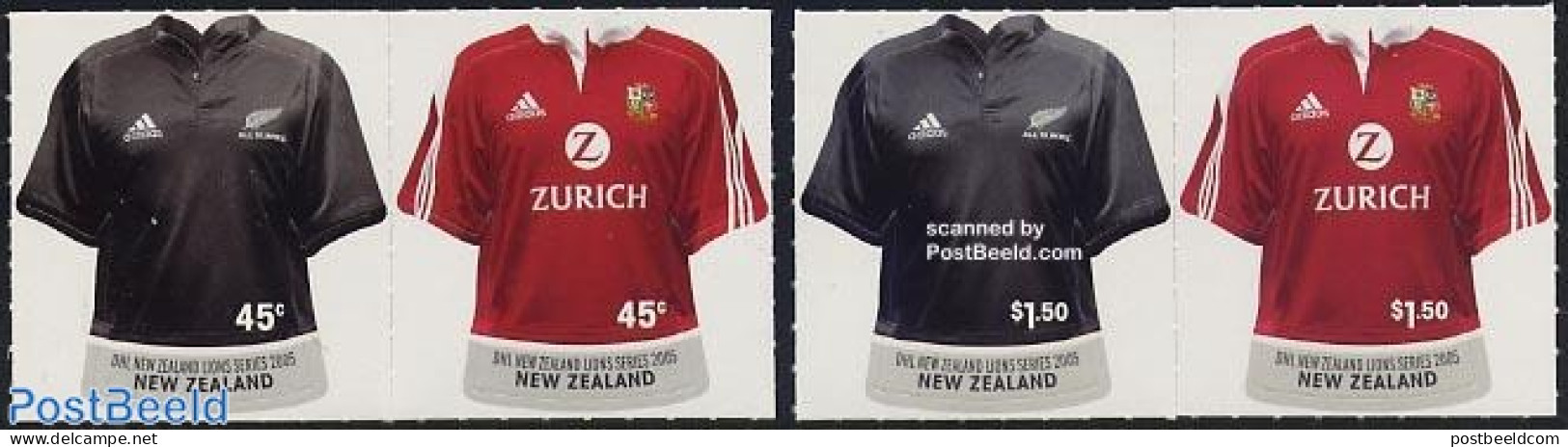 New Zealand 2005 Rugby Shirts 2x2v [:] S-a, Mint NH, Sport - Rugby - Sport (other And Mixed) - Nuovi
