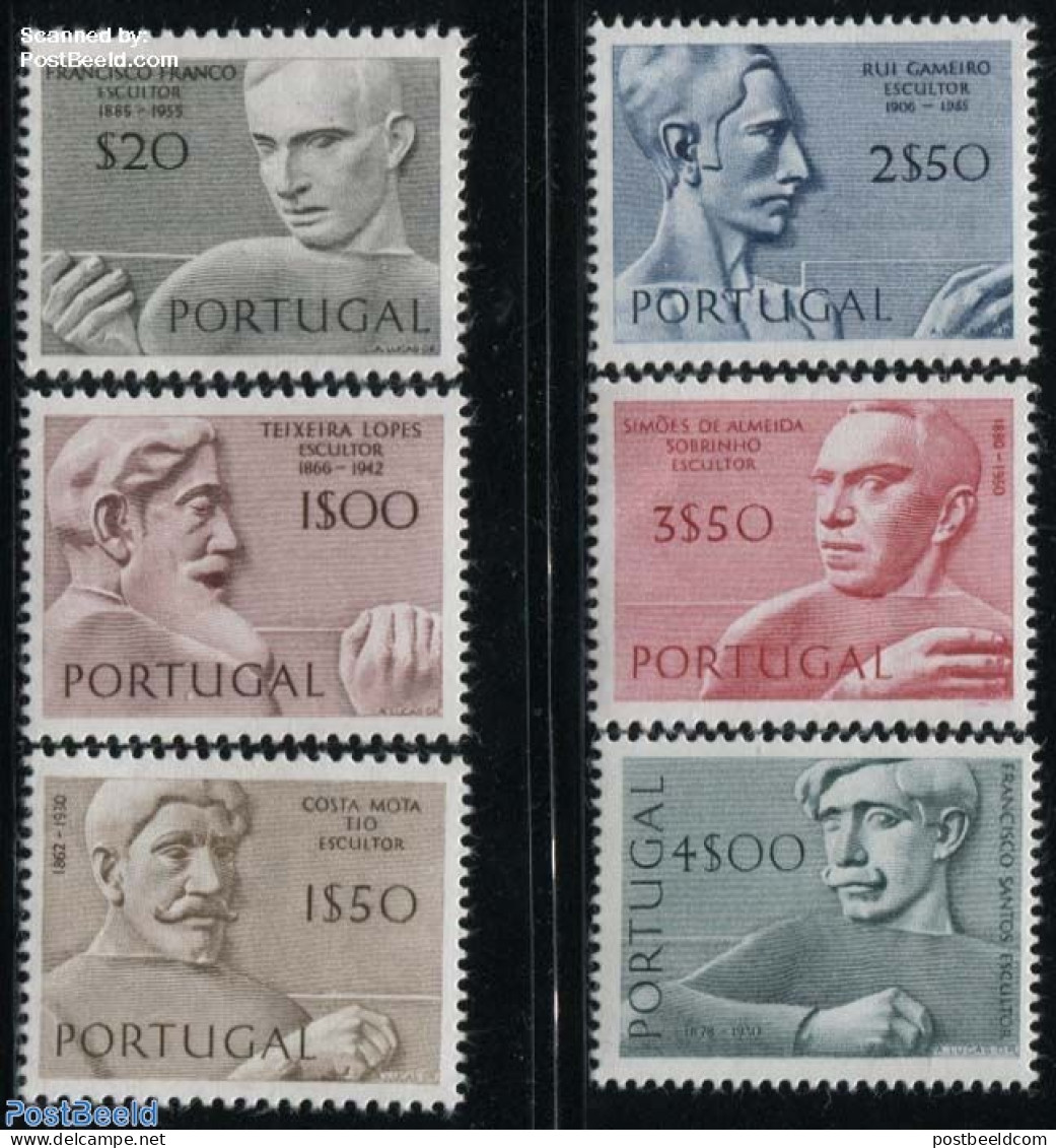 Portugal 1971 Sculptures 6v, Mint NH, Art - Sculpture - Unused Stamps