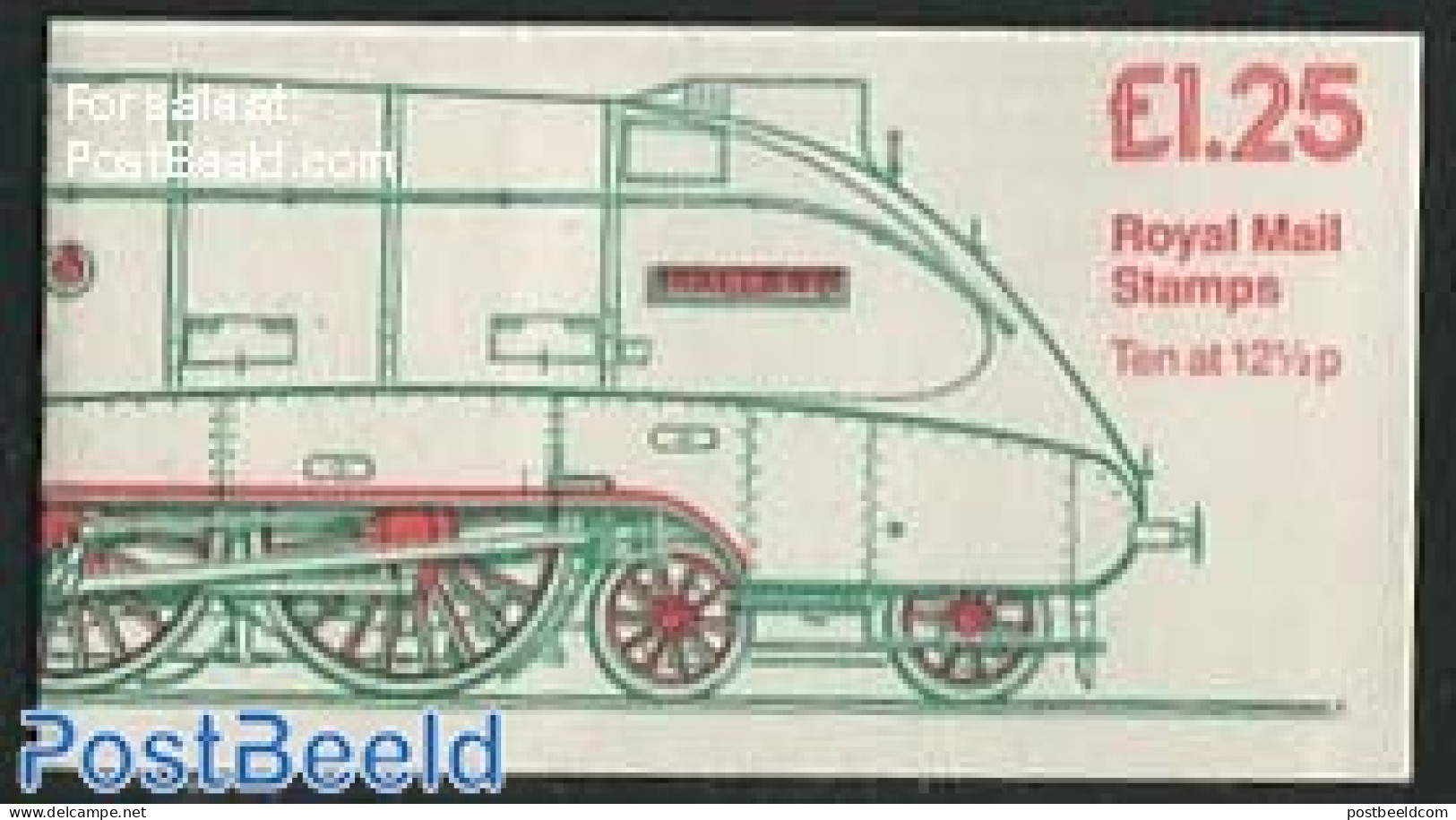 Great Britain 1983 LNER Mallard Booklet, Selvedge At Right, Mint NH, Transport - Stamp Booklets - Railways - Ungebraucht