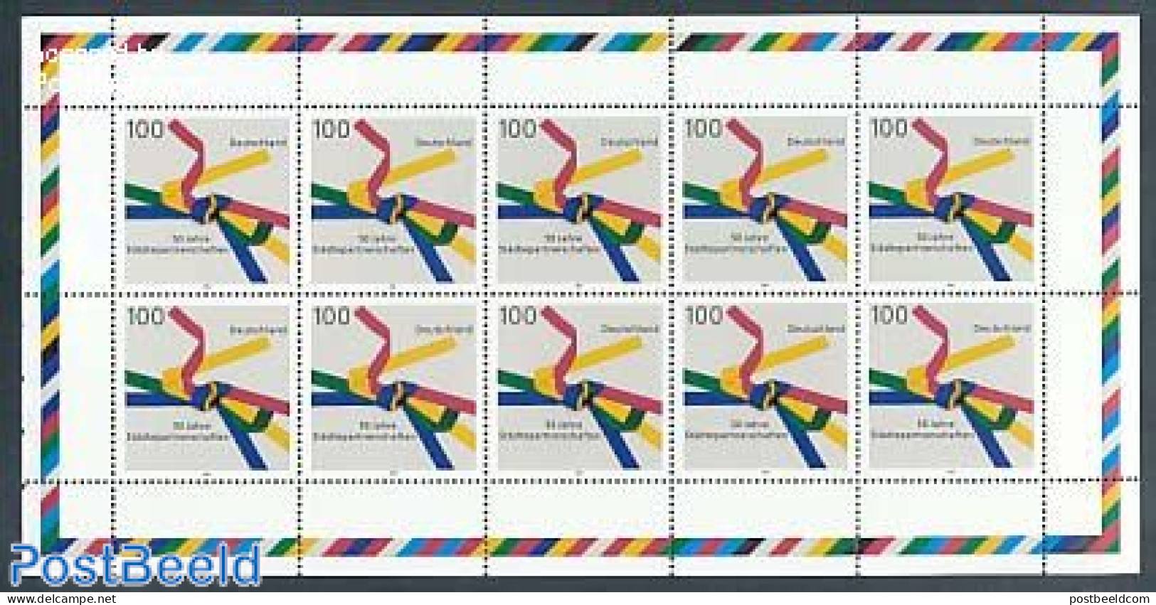 Germany, Federal Republic 1997 50 Years City Partnership M/s, Mint NH - Unused Stamps