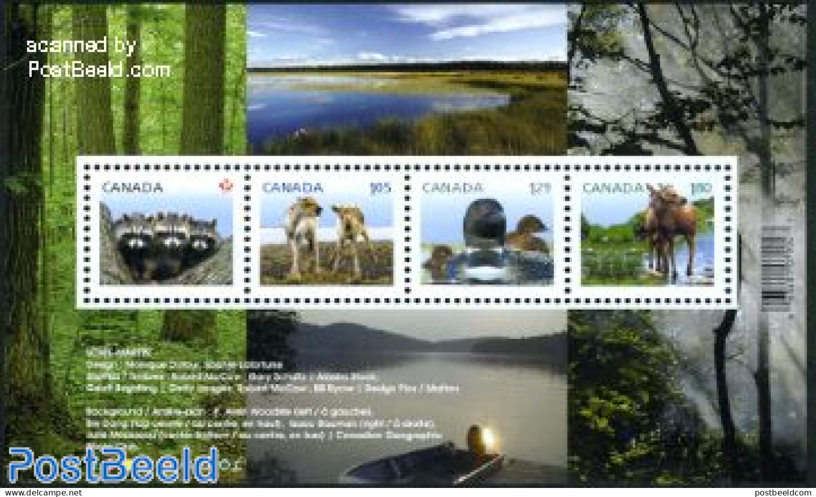 Canada 2012 Baby Wildlife S/s, Mint NH, Nature - Transport - Animals (others & Mixed) - Birds - Deer - Ducks - Ships A.. - Neufs