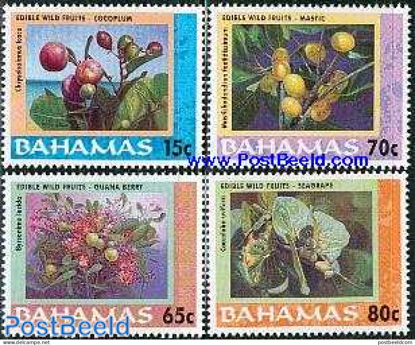 Bahamas 2001 Fruits 4v, Mint NH, Nature - Fruit - Obst & Früchte