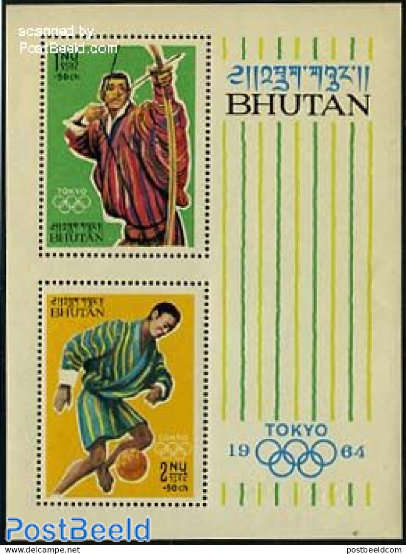 Bhutan 1964 Olympic Games S/s, Mint NH, Sport - Olympic Games - Sport (other And Mixed) - Bhután