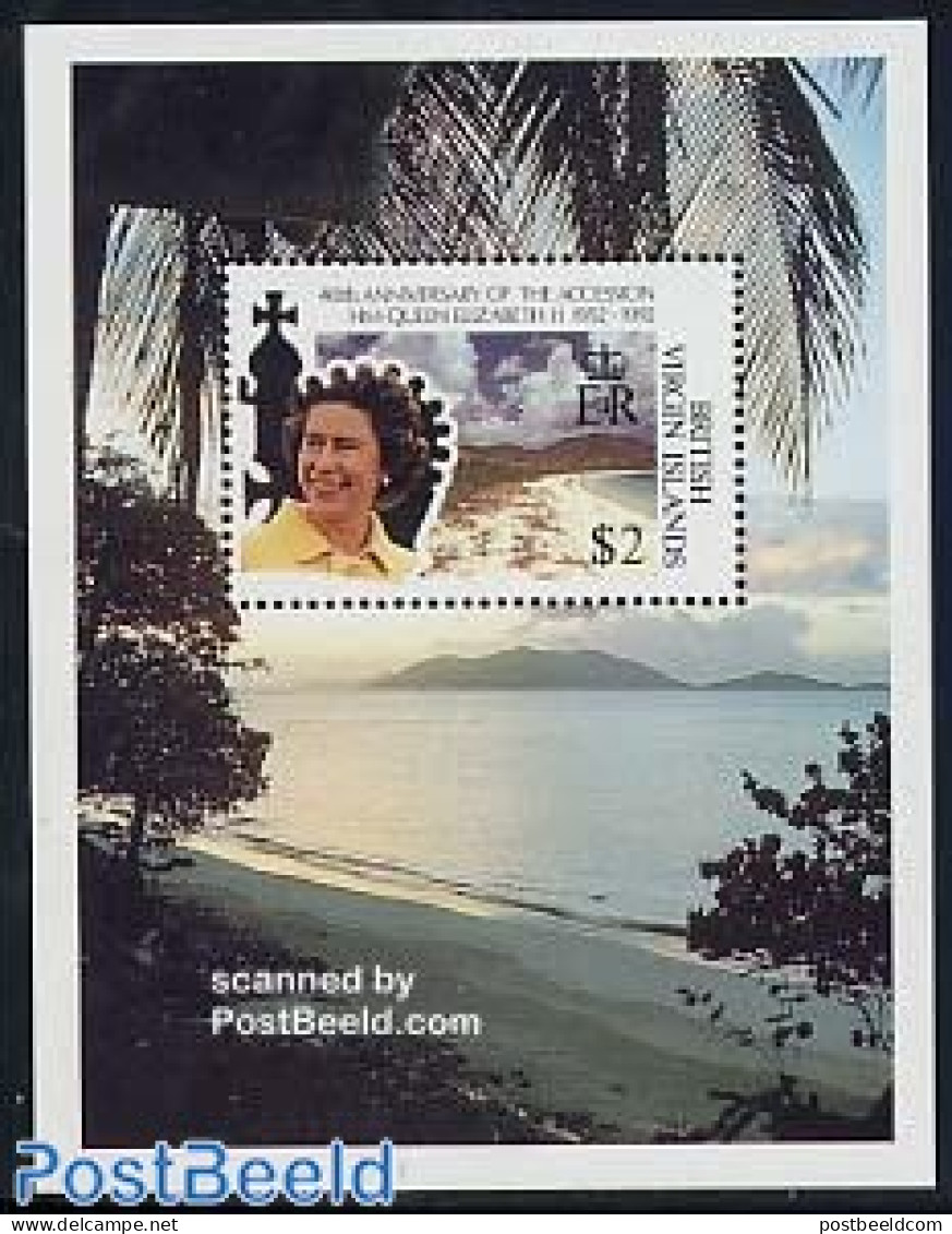 Virgin Islands 1992 Accession Anniversary S/s, Mint NH, History - Kings & Queens (Royalty) - Royalties, Royals