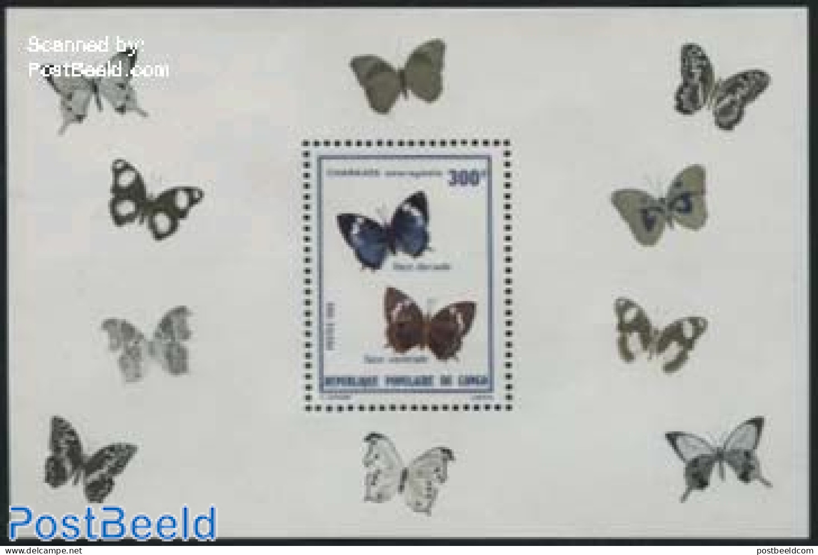 Congo Republic 1980 Butterflies S/s, Mint NH, Nature - Butterflies - Andere & Zonder Classificatie