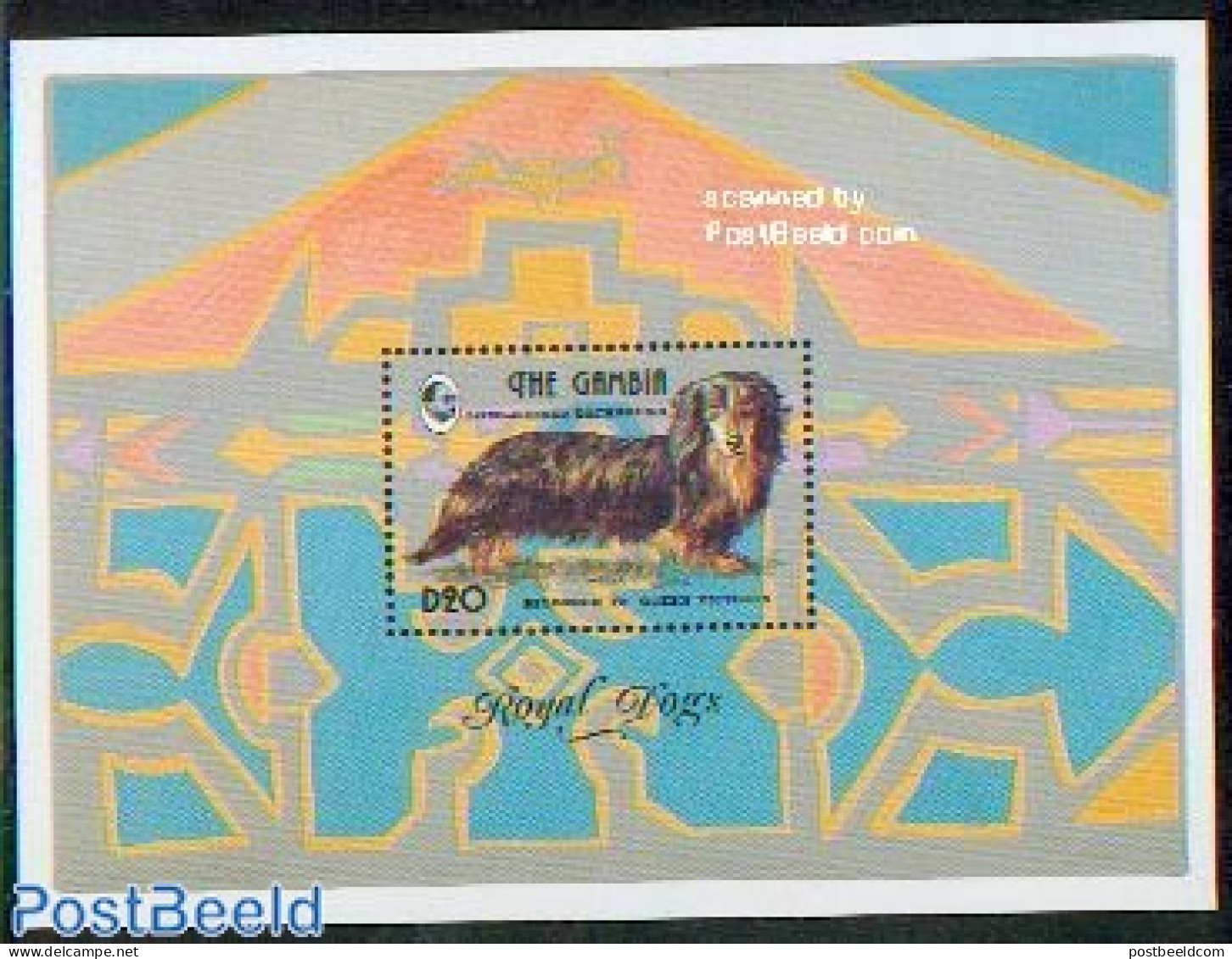 Gambia 1993 Long Hair Dachshund S/s, Mint NH, Nature - Dogs - Gambia (...-1964)