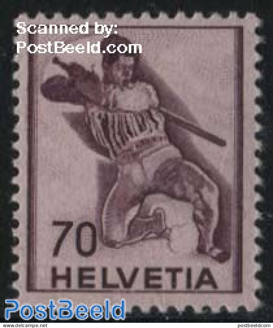 Switzerland 1941 70c, Stamp Out Of Set, Mint NH - Nuovi