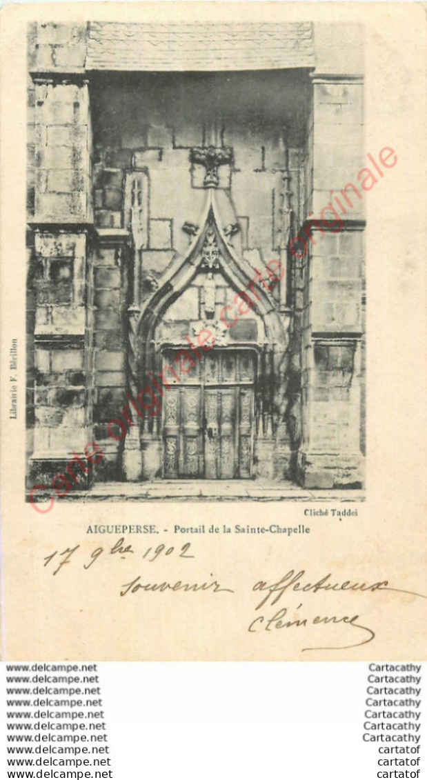 63.  AIGUEPERSE .  Portail De La Sainte-Chapelle . - Aigueperse