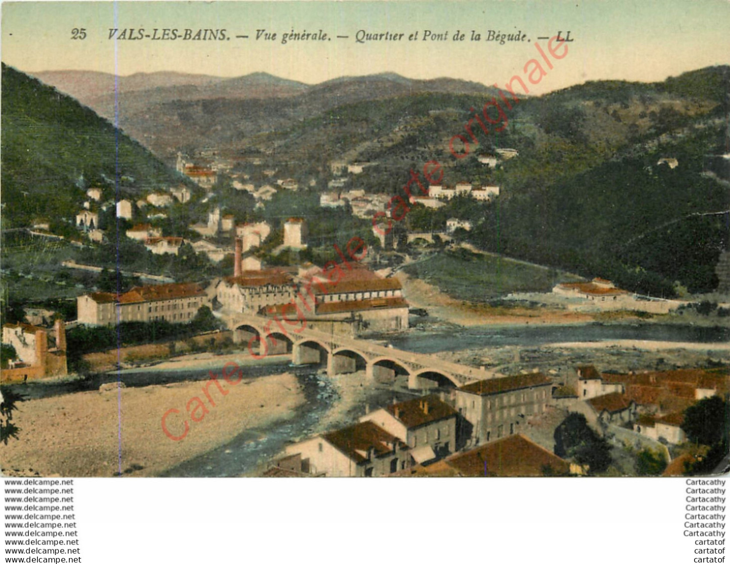 07.  VALS LES BAINS . Vue Générale .  Quartier Et Pont De La Bégude . - Vals Les Bains