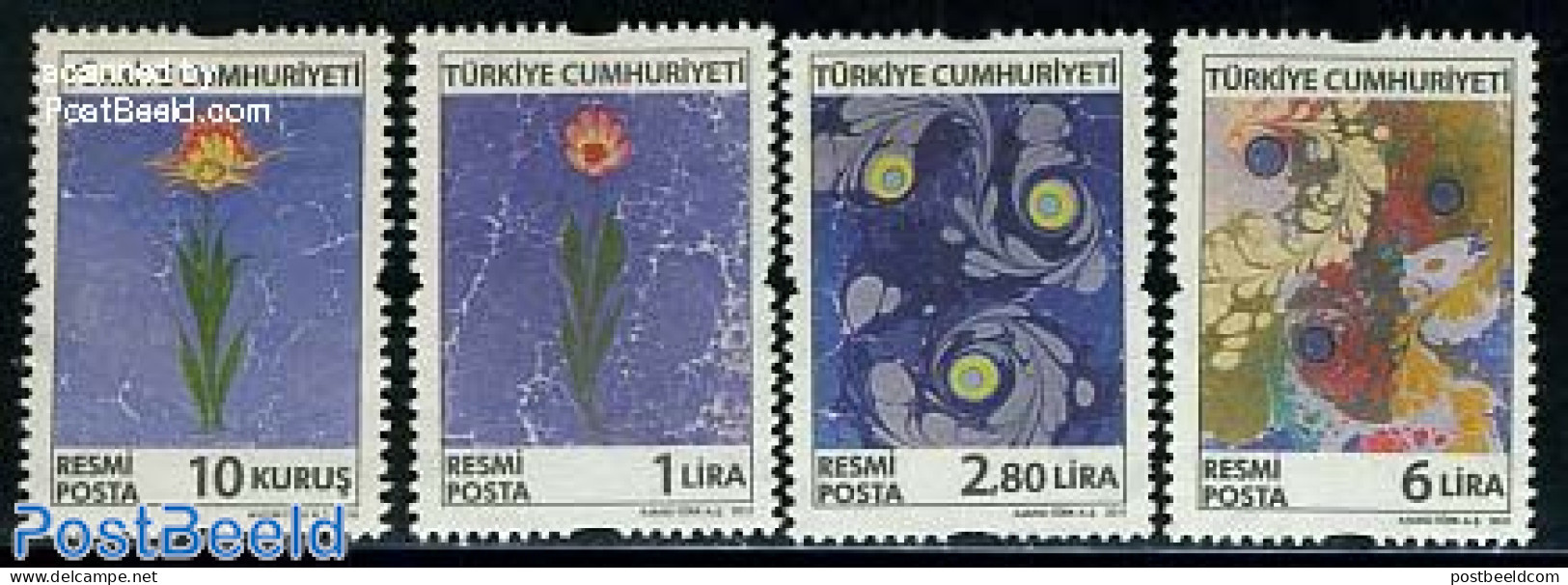 Türkiye 2011 On Service 4v, Mint NH, Nature - Flowers & Plants - Andere & Zonder Classificatie